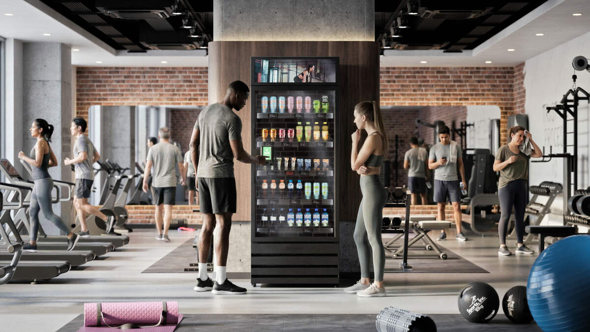 Smart cooler in a fitness center